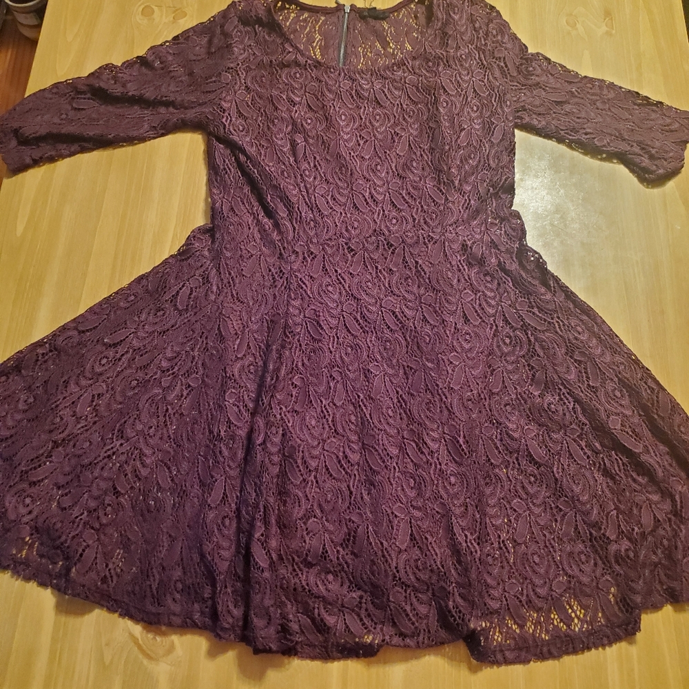 Maroon lacy dress